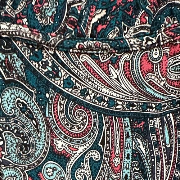 NWOT Talbots Bright Paisley Smocked Fit & Flare Dress Size Large Petite LP $169 - Picture 5 of 7